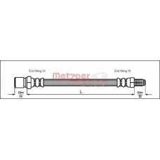 4112791 METZGER Тормозной шланг