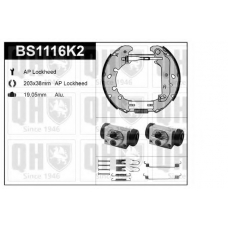 BS1116K2 QUINTON HAZELL Комплект тормозов, барабанный тормозной механизм