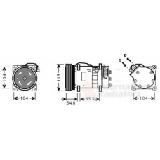 5800K281 VAN WEZEL Компрессор, кондиционер