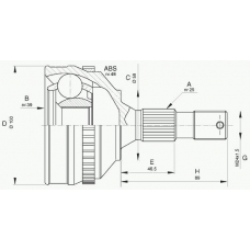 CVJ5635.10 OPEN PARTS Шарнирный комплект, приводной вал