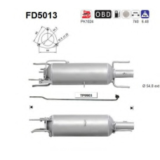 FD5013 AS Сажевый / частичный фильтр, система выхлопа ОГ