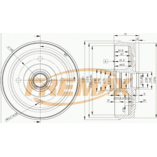 BD-5305 FREMAX Тормозной барабан
