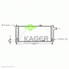 31-2438 KAGER Радиатор, охлаждение двигателя