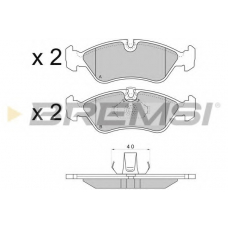 BP2704 BREMSI Комплект тормозных колодок, дисковый тормоз