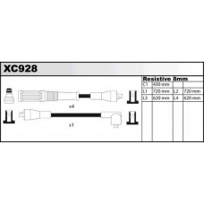 XC928 QUINTON HAZELL Комплект проводов зажигания