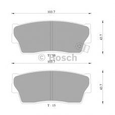 0 986 AB9 136 BOSCH Комплект тормозных колодок, дисковый тормоз