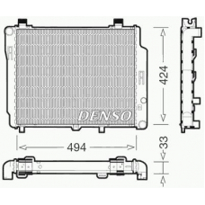 DRM17074 DENSO Радиатор, охлаждение двигателя