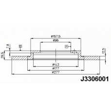 J3306001 NIPPARTS Тормозной диск