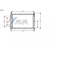 AL2068 AVA Радиатор, охлаждение двигателя