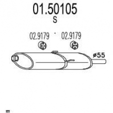 01.50105 MTS Средний глушитель выхлопных газов