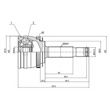 AW1510160 AYWIPARTS Шарнирный комплект, приводной вал