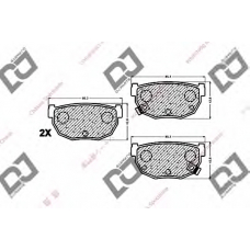 BP1469 DJ PARTS Комплект тормозных колодок, дисковый тормоз