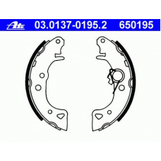 03.0137-0195.2 ATE Комплект тормозных колодок