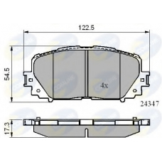 CBP01767 COMLINE Комплект тормозных колодок, дисковый тормоз