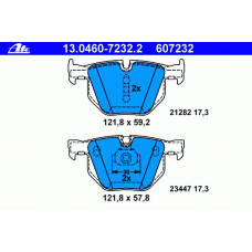 13.0460-7232.2 ATE Комплект тормозных колодок, дисковый тормоз