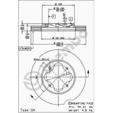 09.5290.14 BREMBO Тормозной диск