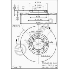 08.3190.10 BREMBO Тормозной диск