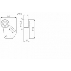 TKR 9884 TIMKEN Натяжной ролик, ремень грм