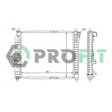 PR 1703A2 PROFIT Радиатор, охлаждение двигателя