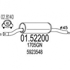 01.52200 MTS Предглушитель выхлопных газов