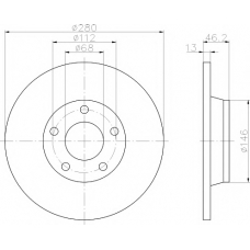 8DD 355 104-171 HELLA PAGID Тормозной диск