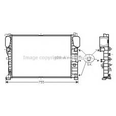 MSA2459 AVA Радиатор, охлаждение двигателя