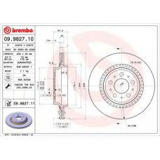 09.9827.11 BREMBO Тормозной диск