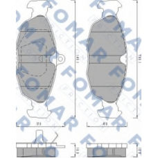 FO 470081 FOMAR ROULUNDS Комплект тормозных колодок, дисковый тормоз