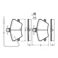 0 986 TB2 579 BOSCH Комплект тормозных колодок, дисковый тормоз