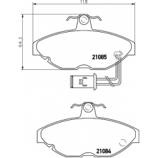 8DB 355 017-691 HELLA PAGID Комплект тормозных колодок, дисковый тормоз