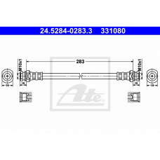 24.5284-0283.3 ATE Тормозной шланг