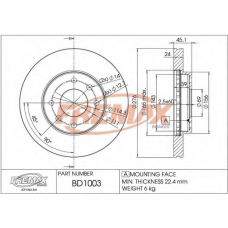 BD-1003 FREMAX Тормозной диск