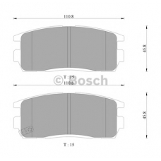 0 986 AB3 127 BOSCH Комплект тормозных колодок, дисковый тормоз