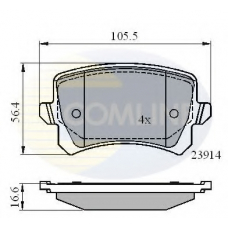 CBP01712 COMLINE Комплект тормозных колодок, дисковый тормоз