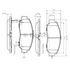 0 986 TB2 371 BOSCH Комплект тормозных колодок, дисковый тормоз