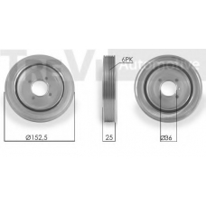 PC1078 TREVI AUTOMOTIVE Ременный шкив, коленчатый вал