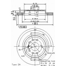 09.9505.10 BREMBO Тормозной диск