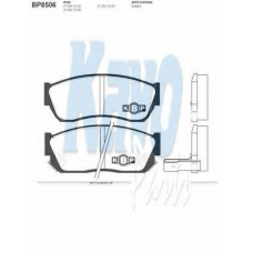 BP-8506 KAVO PARTS Комплект тормозных колодок, дисковый тормоз