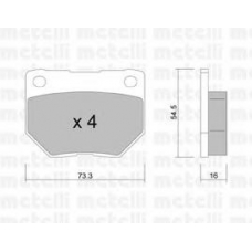 22-0494-0 METELLI Комплект тормозных колодок, дисковый тормоз