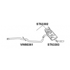 ST63302 VENEPORTE Глушитель выхлопных газов конечный