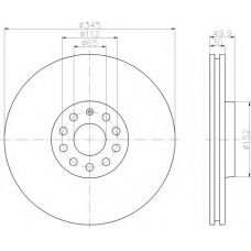 8DD 355 109-531 HELLA Тормозной диск