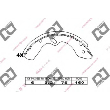 BS1029 DJ PARTS Комплект тормозных колодок