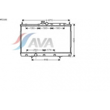 MT2183 AVA Радиатор, охлаждение двигателя