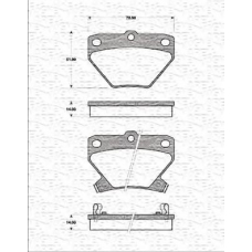 363702161265 MAGNETI MARELLI Комплект тормозных колодок, дисковый тормоз