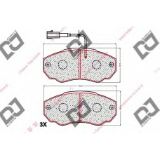 BP1893 DJ PARTS Комплект тормозных колодок, дисковый тормоз