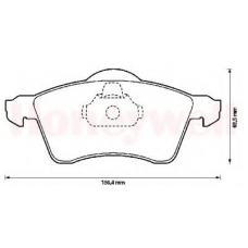 571934B BENDIX Комплект тормозных колодок, дисковый тормоз