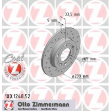 100.1248.52 ZIMMERMANN Тормозной диск