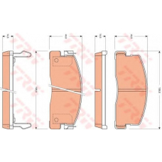 GDB7558 TRW Комплект тормозных колодок, дисковый тормоз