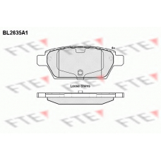 BL2635A1 FTE Комплект тормозных колодок, дисковый тормоз