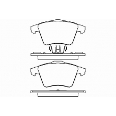 P 85 107 BREMBO Комплект тормозных колодок, дисковый тормоз